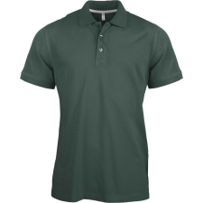 KARIBAN Férfi rövid ujjú galléros piké póló, Kariban KA241, Forest Green-XL férfi póló