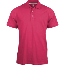 KARIBAN Férfi rövid ujjú galléros piké póló, Kariban KA241, Fuchsia-3XL férfi póló