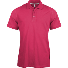 KARIBAN Férfi rövid ujjú galléros piké póló, Kariban KA241, Fuchsia-M