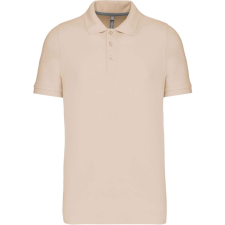 KARIBAN Férfi rövid ujjú galléros piké póló, Kariban KA241, Light Sand-2XL férfi póló