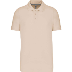 KARIBAN Férfi rövid ujjú galléros piké póló, Kariban KA241, Light Sand-4XL