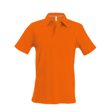KARIBAN Férfi rövid ujjú galléros piké póló, Kariban KA241, Orange-3XL