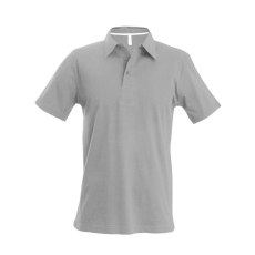 KARIBAN Férfi rövid ujjú galléros piké póló, Kariban KA241, Oxford Grey-2XL