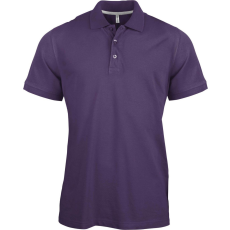 KARIBAN Férfi rövid ujjú galléros piké póló, Kariban KA241, Purple-S
