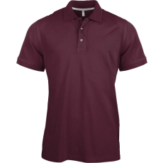 KARIBAN Férfi rövid ujjú galléros piké póló, Kariban KA241, Wine-2XL