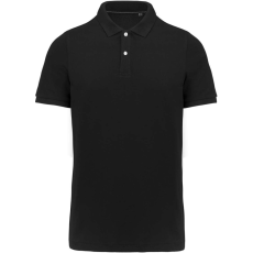 KARIBAN Férfi rövid ujjú galléros piké póló, SUPIMA pamutból, Kariban KA2000, Black-L