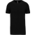 KARIBAN férfi rövid ujjú környakas sztreccs póló KA3012, Black-L