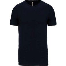 KARIBAN férfi rövid ujjú környakas sztreccs póló KA3012, Navy-2XL