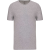 KARIBAN Férfi rövid ujjú környakas sztreccs póló, Kariban KA3012, Light Grey Heather-2XL