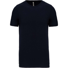 KARIBAN Férfi rövid ujjú környakas sztreccs póló, Kariban KA3012, Navy-XL férfi póló