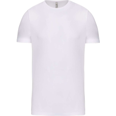 KARIBAN Férfi rövid ujjú környakas sztreccs póló, Kariban KA3012, White-XL
