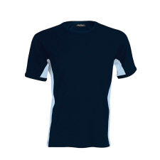 KARIBAN Férfi rövid ujjú - TIGER - kétszínű póló, Kariban KA340, Navy/Sky Blue-S férfi póló
