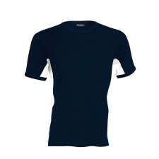 KARIBAN Férfi rövid ujjú - TIGER - kétszínű póló, Kariban KA340, Navy/White-3XL férfi póló
