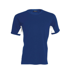 KARIBAN Férfi rövid ujjú - TIGER - kétszínű póló, Kariban KA340, Royal Blue/White-M férfi póló