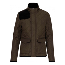 KARIBAN férfi steppelt kabát KA6126, Mossy Green/Black-L férfi kabát, dzseki