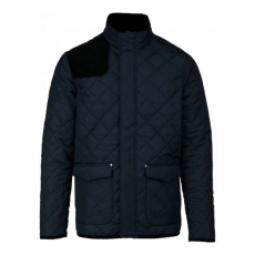 KARIBAN Férfi steppelt kabát, Kariban KA6126, Navy/Black-4XL