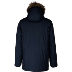 KARIBAN Férfi téli kapucnis bélelt kabát, Kariban KA621, Navy-4XL