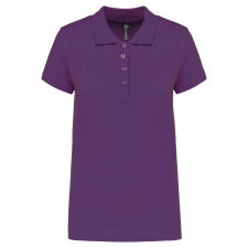 KARIBAN galléros Női piké póló, rövid ujjú KA255, Purple-S női póló