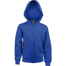 KARIBAN Gyermek cipzáras kapucnis pulóver, Kariban KA455, Light Royal Blue-6/8