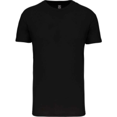 KARIBAN Gyermek kereknyakú organikus pamut póló, Kariban KA3027IC, Black-12/14
