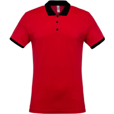 KARIBAN KA258 MEN'S TWO-TONE PIQUÉ POLO SHIRT 2XL munkaruha