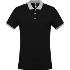 KARIBAN KA258 MEN'S TWO-TONE PIQUÉ POLO SHIRT S