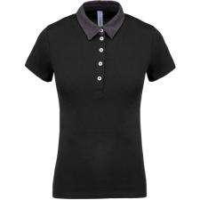 KARIBAN KA261 LADIES' TWO-TONE JERSEY POLO SHIRT L munkaruha