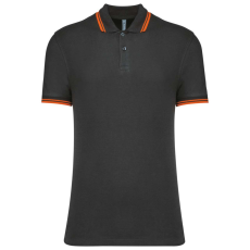 KARIBAN KA272 MEN'S SHORT-SLEEVED POLOSHIRT WITH CONTRASTING PIPING 3XL