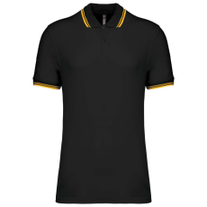 KARIBAN KA272 MEN'S SHORT-SLEEVED POLOSHIRT WITH CONTRASTING PIPING M