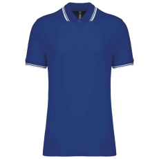 KARIBAN KA272 MEN&- 039;S 2 STRIPED SHORT SLEEVED POLOSHIRT 2XL