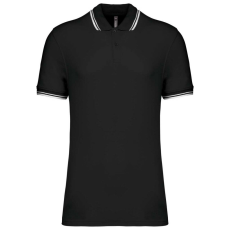 KARIBAN KA272 MEN&- 039;S 2 STRIPED SHORT SLEEVED POLOSHIRT 4XL