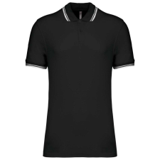 KARIBAN KA272 MEN&- 039;S 2 STRIPED SHORT SLEEVED POLOSHIRT L férfi póló