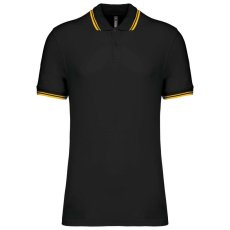 KARIBAN KA272 MEN&- 039;S 2 STRIPED SHORT SLEEVED POLOSHIRT M
