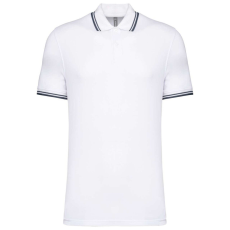 KARIBAN KA272 MEN&- 039;S 2 STRIPED SHORT SLEEVED POLOSHIRT S