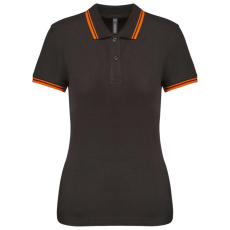 KARIBAN KA273 LADIE'S SHORT-SLEEVED POLOSHIRT WITH CONTRASTING PIPING XS