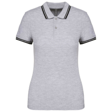 KARIBAN KA273 LADIE&- 039;S 2 STRIPED SHORT SLEEVED POLOSHIRT 2XL blúz