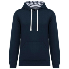 KARIBAN KA4013 UNISEX CONTRAST PATTERNED HOODED SWEATSHIRT XL