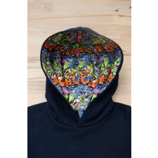 KARIBAN KA4014 UNISEX KIDS CONTRAST PATTERNED HOODED SWEATSHIRT 8/10 gyerek pulóver, kardigán