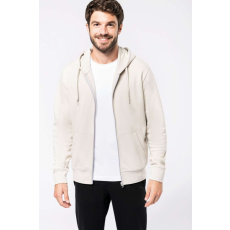 KARIBAN KA4030 MEN&- 039;S ECO-FRIENDLY HOODED SWEATSHIRT WITH ZIP FASTENING S