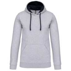 KARIBAN KA446 MEN'S CONTRAST HOODED SWEATSHIRT 3XL