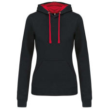 KARIBAN KA465 LADIES’ CONTRAST HOODED SWEATSHIRT M munkaruha