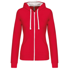 KARIBAN KA467 LADIES’ CONTRAST HOODED FULL ZIP SWEATSHIRT XS
