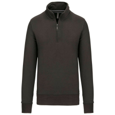 KARIBAN KA487 ZIPPED NECK SWEATSHIRT M férfi pulóver, kardigán