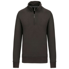 KARIBAN KA487 ZIPPED NECK SWEATSHIRT S férfi pulóver, kardigán