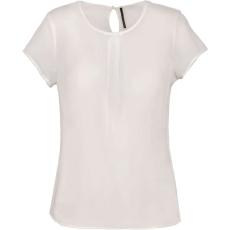 KARIBAN KA5002 LADIES' SHORT-SLEEVED CREPE BLOUSE 36