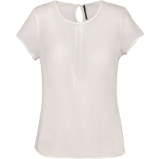 KARIBAN KA5002 LADIES&amp;- 039; SHORT-SLEEVED CREPE BLOUSE 34 blúz