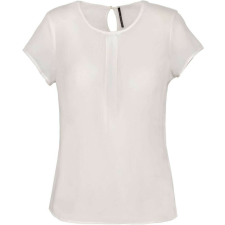 KARIBAN KA5002 LADIES&- 039; SHORT-SLEEVED CREPE BLOUSE 38 blúz