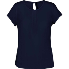 KARIBAN KA5002 LADIES&- 039; SHORT-SLEEVED CREPE BLOUSE 40