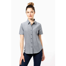 KARIBAN KA536 LADIES&- 039; SHORT-SLEEVED OXFORD SHIRT 2XL blúz