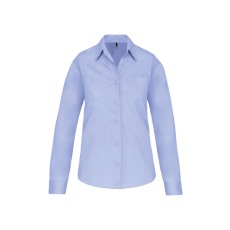 KARIBAN KA542 LADIES' LONG-SLEEVED COTTON POPLIN SHIRT M